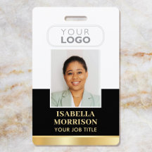 Nombre de la empresa ID del empleado Logo Oro Negr