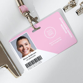 Tarjeta De Identificación Nombre de la foto del empleado logotipo de la comp