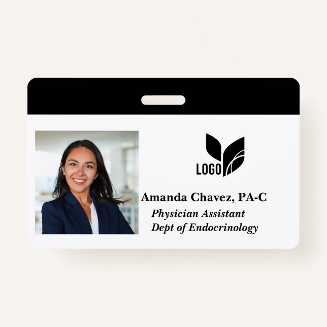 Tarjeta De Identificación Nombre de la foto del ID del empleado personalizad (Anverso)