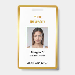 Tarjeta De Identificación Nombre de la foto del Personalizado de enfermería 