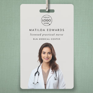 Tarjeta De Identificación Nombre de la identificación del personal médico de