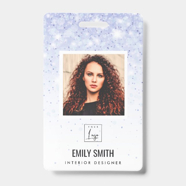 TARJETA DE IDENTIFICACIÓN NOMBRE DEL CÓDIGO DE BARRIO DE FOTOS DEL PURPURINA (Front)