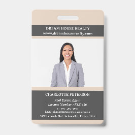 Tarjeta De Identificación Nombre del editor inmobiliario