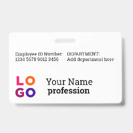 Tarjeta De Identificación Nombre del empleado corporativo, título, código de