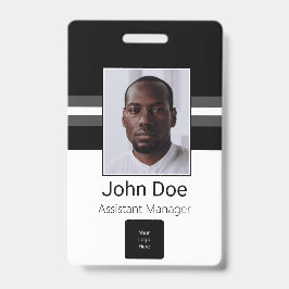 Tarjeta De Identificación Nombre del empleado personalizado, foto, código de