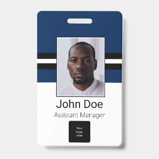 Tarjeta De Identificación Nombre del empleado personalizado, foto, código de