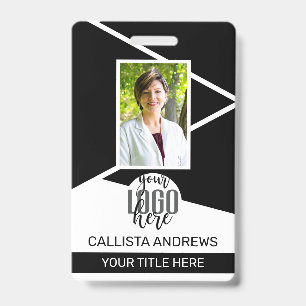 Tarjeta De Identificación Nombre del Empleado Título Código de Barras Logoti