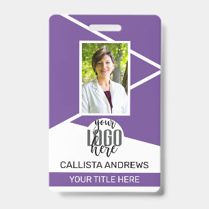 Tarjeta De Identificación Nombre del Empleado Título Código de Barras Logoti