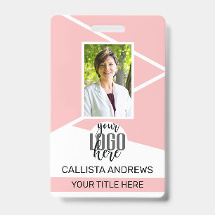 Tarjeta De Identificación Nombre del empleado Título Código de barras Logoti