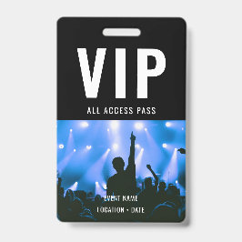 Tarjeta De Identificación Nombre del Evento Personalizado VIP o Concierto Ac