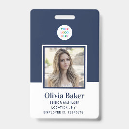 Tarjeta De Identificación Nombre del logotipo comercial del código de barras