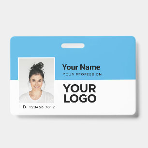 Tarjeta De Identificación Nombre del logotipo de código Qr o barra de fotos