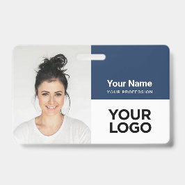 Tarjeta De Identificación Nombre del logotipo de la foto del personalizado E