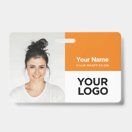 Tarjeta De Identificación Nombre del logotipo de la foto del personalizado E