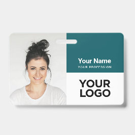 Tarjeta De Identificación Nombre del logotipo de la foto del personalizado E
