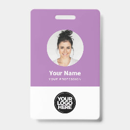 Tarjeta De Identificación Nombre del logotipo de la fotografía de la ronda d