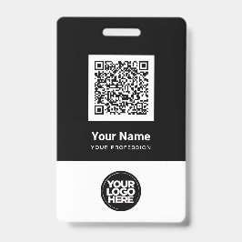 Tarjeta De Identificación Nombre del logotipo del código de barras de código