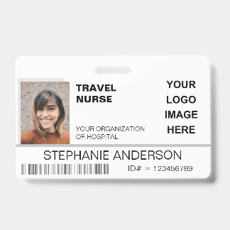Tarjeta De Identificación Nombre del logotipo del hospital de ID de foto de