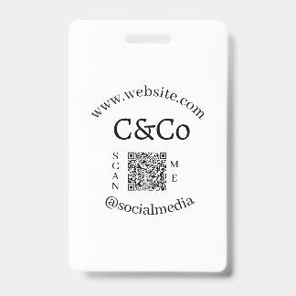 Tarjeta De Identificación nombre del logotipo letra empresa redes sociales s
