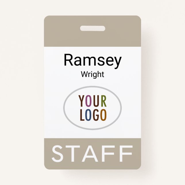 Tarjeta De Identificación Nombre del personal profesional Insignia Clip Reel (Anverso)