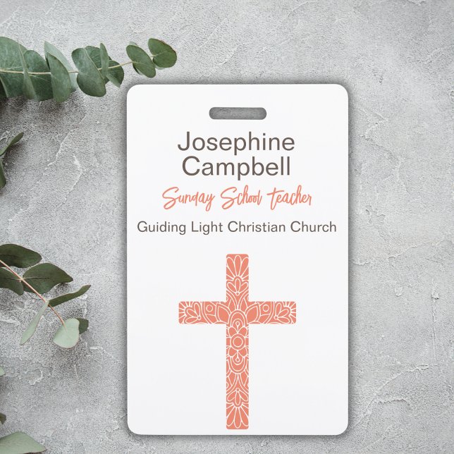 Tarjeta De Identificación Nombre del voluntario del personal de la Iglesia C (Subido por el creador)