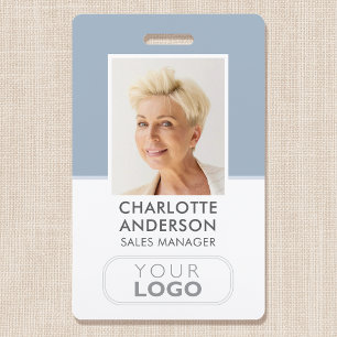Tarjeta De Identificación Nombre moderno de identificación del personal logo