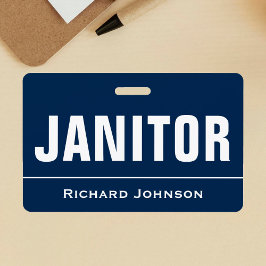 Tarjeta De Identificación Nombre Personalizado Conserje