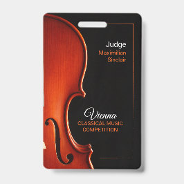 Tarjeta De Identificación Nombre personalizado Evento de competencia de músi