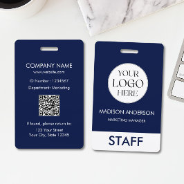 Tarjeta De Identificación Nombre personalizado Logotipo empresarial corporat