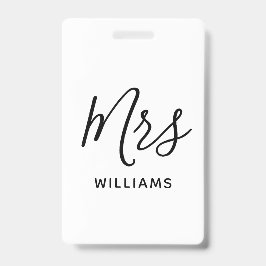 Tarjeta De Identificación Nombre personalizado simple del profesor Lanyard I