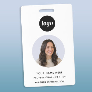 Tarjeta De Identificación Nombre Profesional Limpio en la Identificación Fot