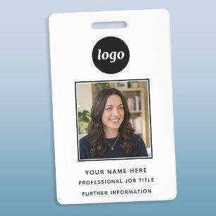 Tarjeta De Identificación Nombre Profesional Limpio en la Identificación Fot