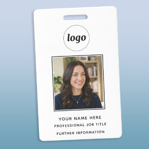 Tarjeta De Identificación Nombre Profesional Limpio en la Identificación Fot