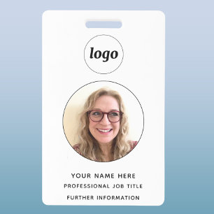 Tarjeta De Identificación Nombre Profesional Limpio en la Identificación Fot