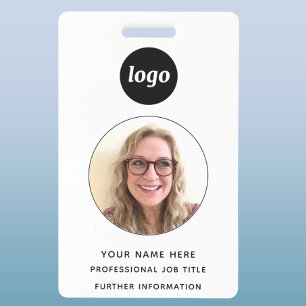 Tarjeta De Identificación Nombre Profesional Limpio en la Identificación Fot