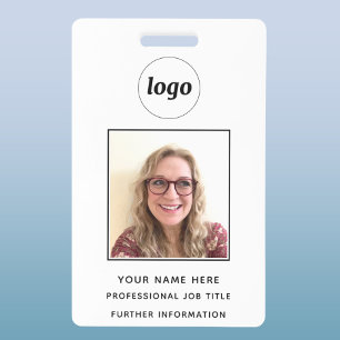 Tarjeta De Identificación Nombre Profesional Limpio en la Identificación Fot