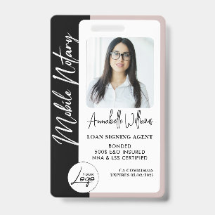 Tarjeta De Identificación Notario móvil de fotografía moderna