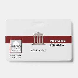 Tarjeta De Identificación Notario Público