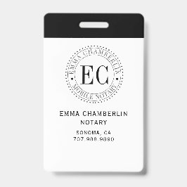 Tarjeta De Identificación Notario público móvil