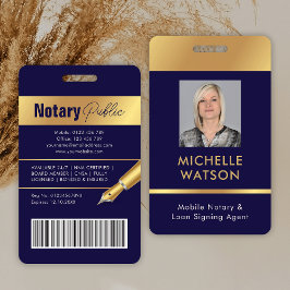 Tarjeta De Identificación Notary Public Loan Signing Agent Employee Photo ID