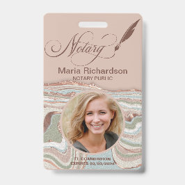 Tarjeta De Identificación Notary public Loan Signing Photo Name Badge