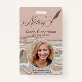 Tarjeta De Identificación Notary public Loan Signing Photo Name Badge