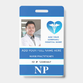 Tarjeta De Identificación NP vertical, Enfermera Practicante, Identificación