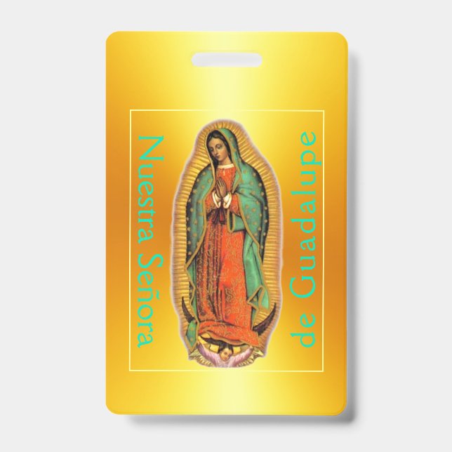 Tarjeta De Identificación Nuestra Señora de Guadalupe (Parte frontal)