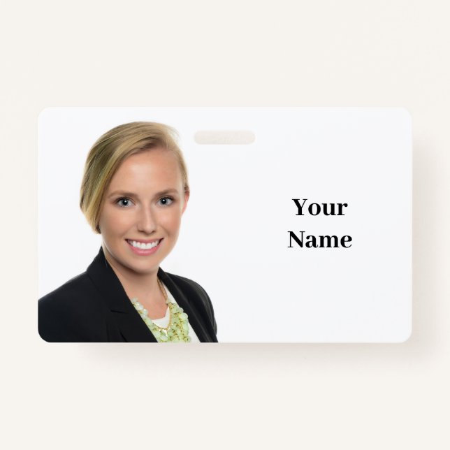 Tarjeta De Identificación ¡NUEVO! Badge - Horizontal - Personalizado (Reverso)