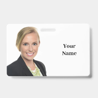 Tarjeta De Identificación ¡NUEVO! Insignia - Horizontal Con Lanyard -Persona