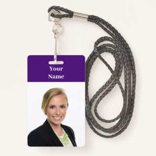 Tarjeta De Identificación ¡NUEVO! Insignia - Vertical Con Lanyard -Personali