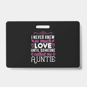 Tarjeta De Identificación Nunca Sabía Tanto Amor Hasta Que Alguien Me Llamó
