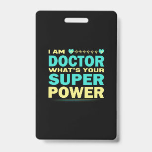 Tarjeta De Identificación Nurse Gift Soy Médica ¿Cuál es tu superpoder?