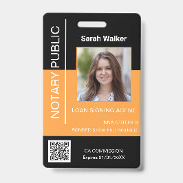 Tarjeta De Identificación Obrero de notario de la oficina de identificación 